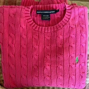 Ralph Lauren sport 100% cotton Ladies XL Pretty bright pink